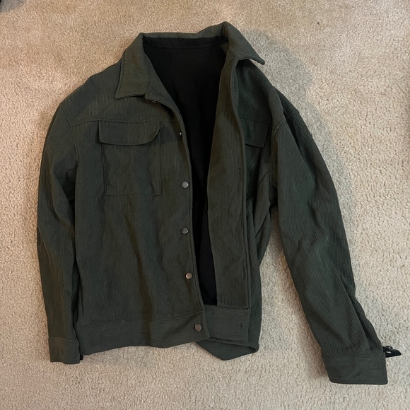 Men’s green corduroy-like jacket - Picture 1 of 2
